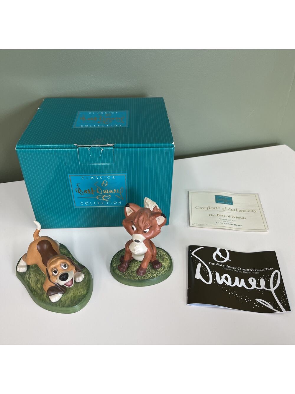 WDCC Copper and Todd Best of Friends #4004507 Hard To Find Rare COA Signed Ruben